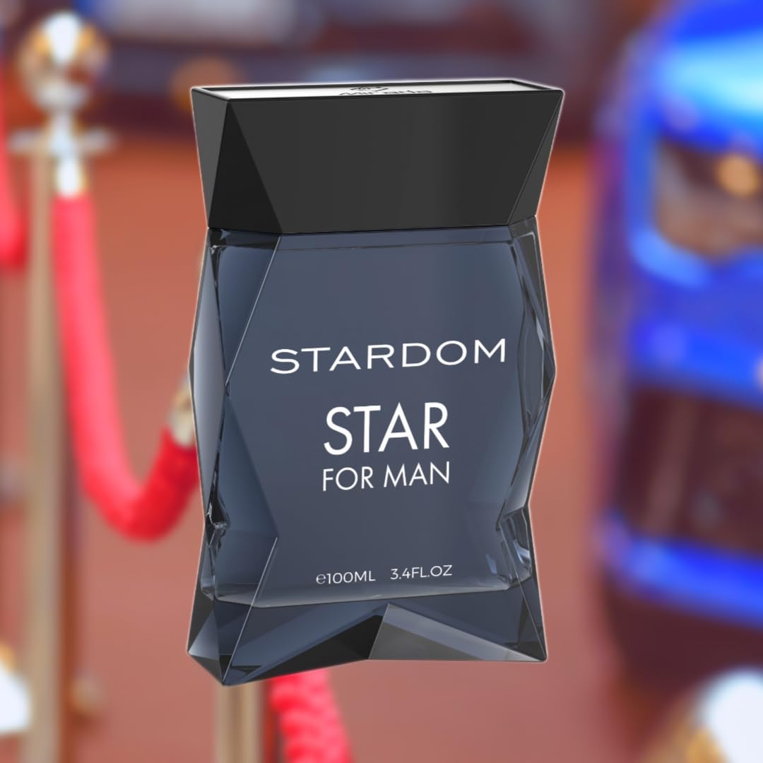 MIRADA Stardom Star, Men's Eau de Parfum (EDP) 3.4 FL. Oz (100ml), Men’s Perfume with Notes of Lemon, Lime, Grapefruit, Mint, Pink Pepper, Ginger, Nutmeg, Jasmine, Incense, Vetiver, Cedar, Sandalwood