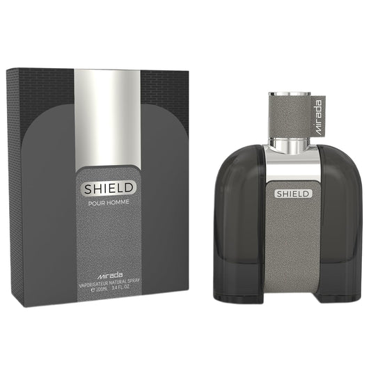 MIRADA Shield, Men's Eau de Parfum (EDP) 3.4 FL. Oz (100ml), Men’s Perfume with Notes of Citrus, Grapefruit, Spicy, Herbal, Woody, Patchouli, Vetiver, Amber