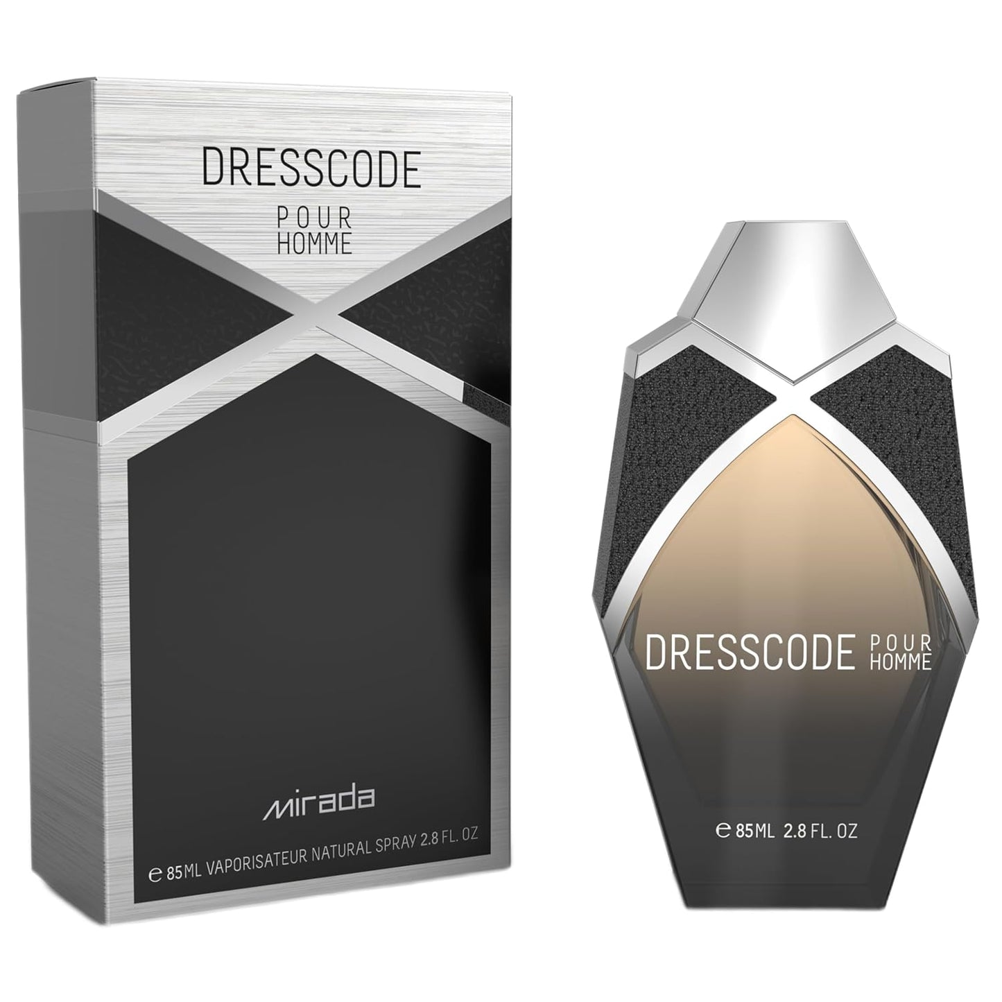 MIRADA Dresscode Pour Homme, Men's Eau de Parfum (EDP) 2.8 FL. Oz (85ml), Men’s Perfume with Notes of Citrus, Galbanum, Sandalwood, Peppery, Green, Patchouli, Oakmoss, Vetiver, Musk