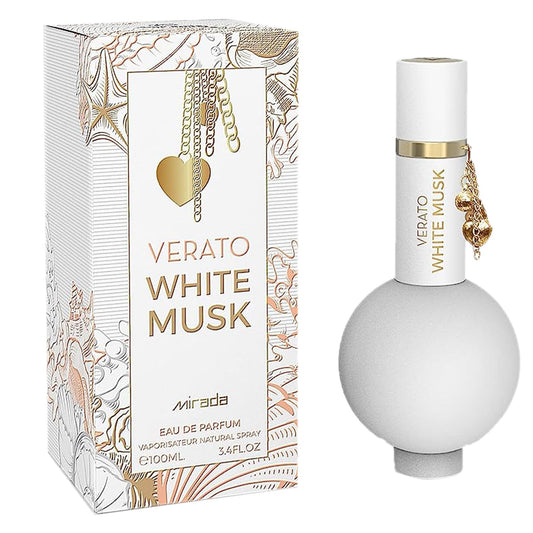 MIRADA Verato White Musk, Women's Eau de Parfum (EDP) 3.4 FL. Oz (100ml), Women’s Perfume with Notes of Lavender, Bergamot, Cinnamon, Clove, Musk, Vanilla, Tonka Bean