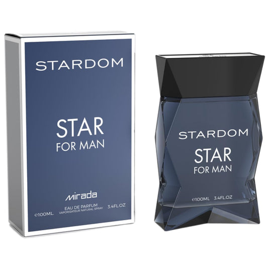 MIRADA Stardom Star, Men's Eau de Parfum (EDP) 3.4 FL. Oz (100ml), Men’s Perfume with Notes of Lemon, Lime, Grapefruit, Mint, Pink Pepper, Ginger, Nutmeg, Jasmine, Incense, Vetiver, Cedar, Sandalwood